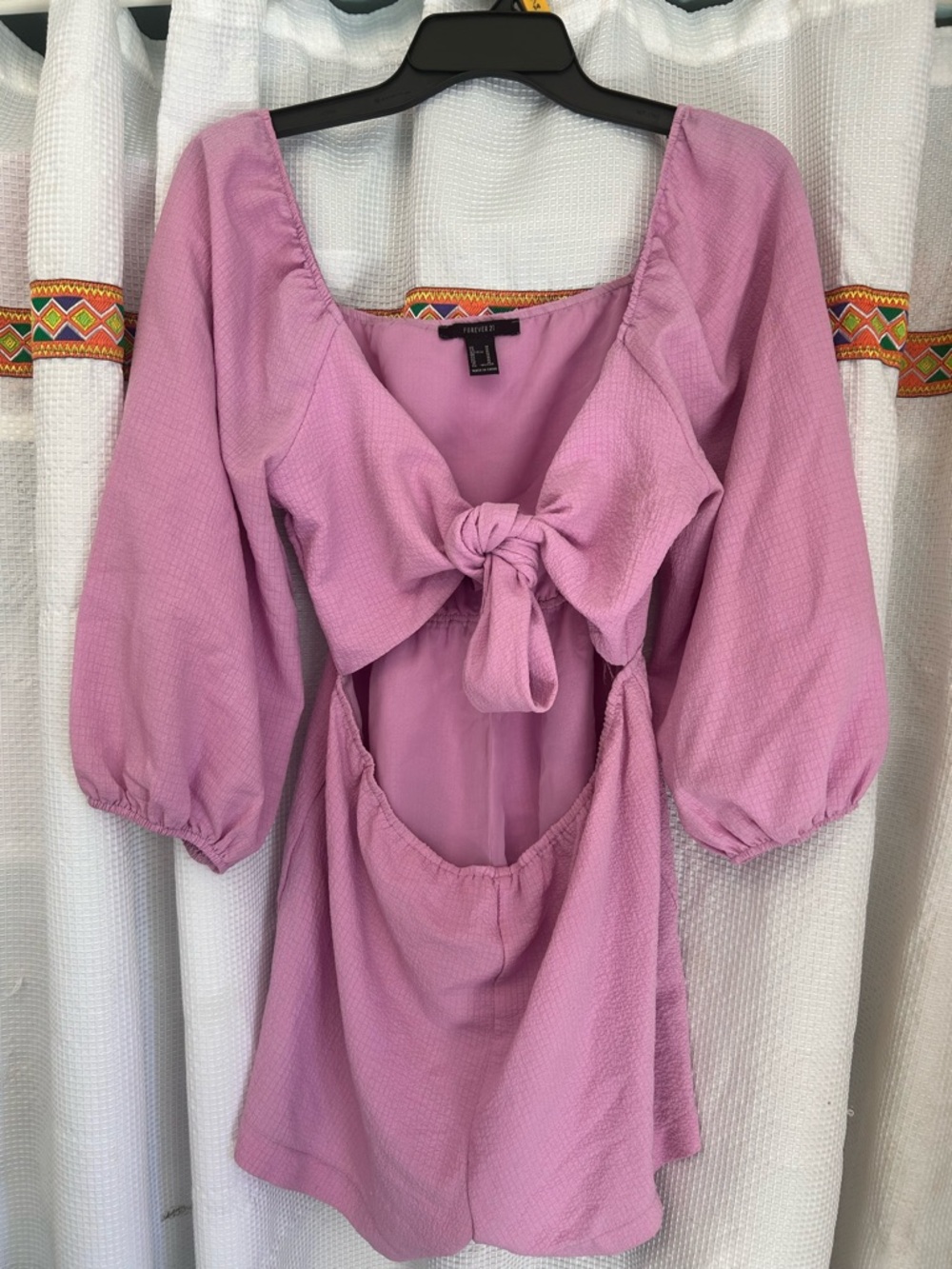 Lilac Tie-Front romper
